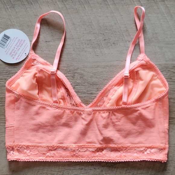 ✨️LAST CHANCE✨️ Orange Undies Cotton & Lace Longline Bralette - Picture 3 of 3